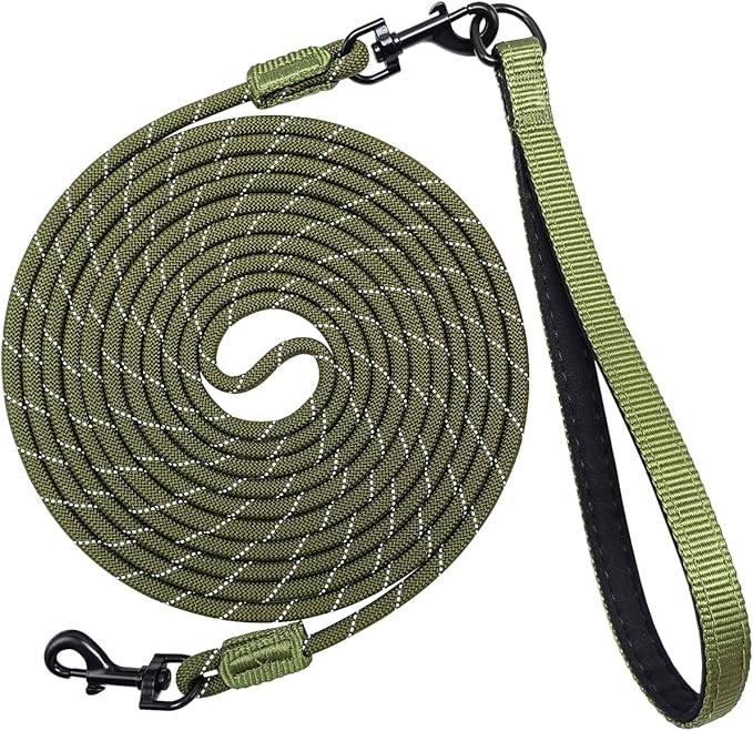 Long Leash for Small Dogs 8FT/12FT/20FT/30FT/50FT/65FT/75FT/100FT Reflective