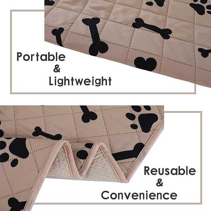 Waterproof Blankets for Dogs - NANBOWANG Dog Bed Covers for Large Dogs, Water Absorb Training Pads (5282 Beige)