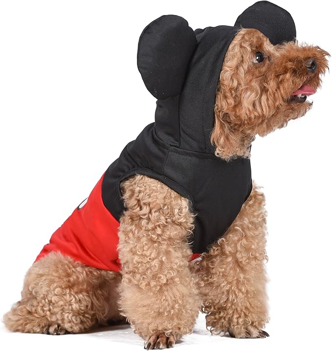 Disney for Pets Mickey Mouse Halloween Costume for Dogs - Large | Disney Halloween Dog Costumes, Funny Pet Costumes | Officially Licensed Disney Dog Halloween Costume,Red/Black