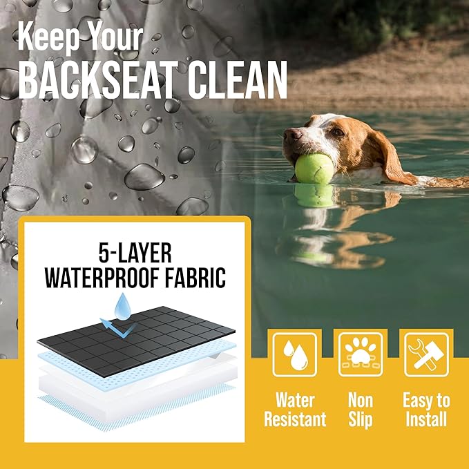 ASHLEY MADDEN Premium Back Seat Extender 100% Waterproof