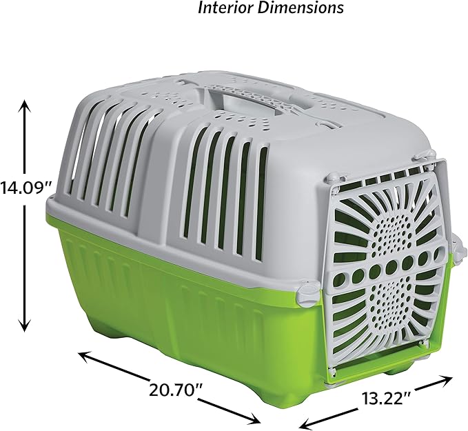 MidWest Homes for Pets Spree Travel Pet Carrier | Hard-Sided Pet Kennel Ideal for 'XS' Dog Breeds, Small Cats & Small Animals | Dog Carrier Measures 22.3L x 14.2 W x 15H - Inches