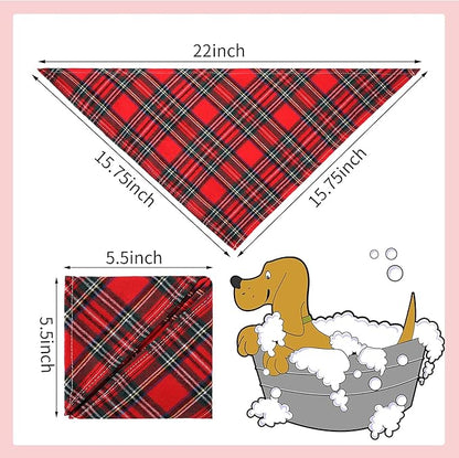 Christmas Dog Bandanas 6 Pieces Style,16.1 Inch)
