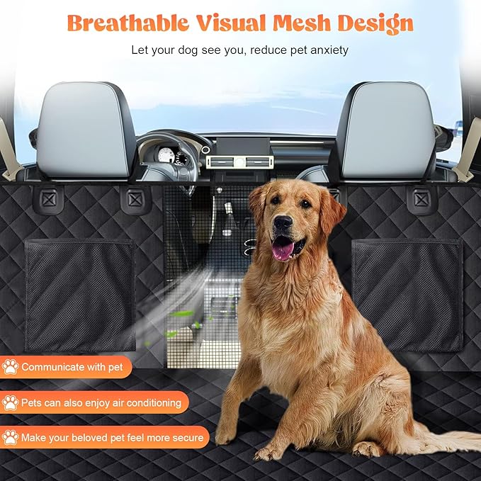 Dog Car Seat Cover for Back Seat 300lbs, Hard