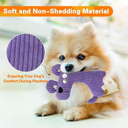 Squeaky Dog Toys, Cute Plush Toy for Dogs Indoor Play, Interactive Dog Toys with Non-Shedding Material for Small and Medium Dogs - Dog