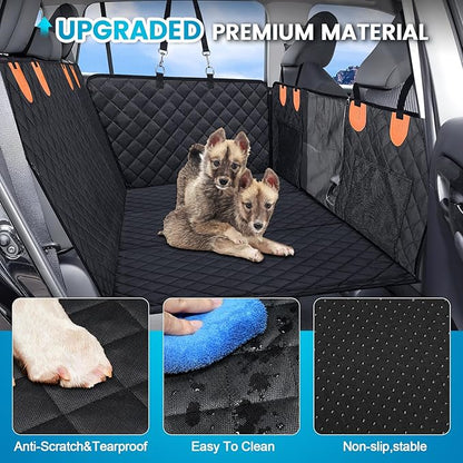 KMF Dog Car Seat Cover for Pets Waterproof Seat Cover，Back Seat Extender 600D，Non-Inflatable Multi-Use