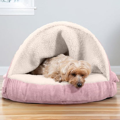 Furhaven 26" Round Memory Foam Dog Bed for Medium/Small Dogs w/ Removable Washable Cover 30 lbs 26-inch