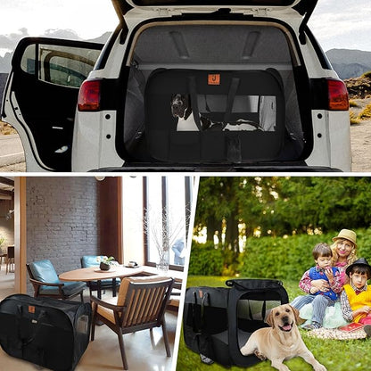 Folding Soft Dog Crate 36"x25"x25" Dog