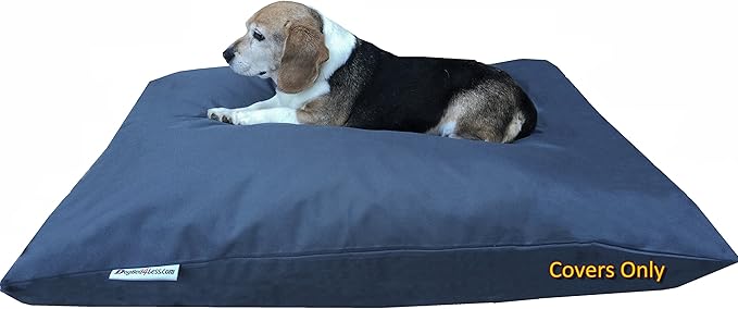 Dogbed4less Do It Yourself DIY Pet Bed Pillow Duvet Oxford Cover + Waterproof Internal case for Dog/Cat at Large 48"X29" Dark Slate Color - Covers only