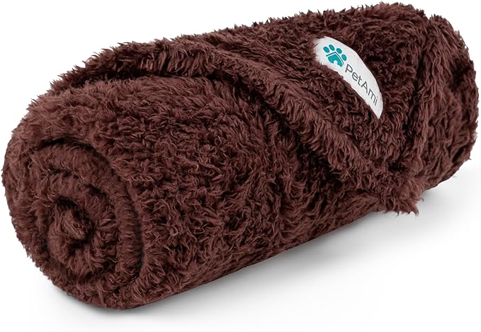 PetAmi Dog Blanket for Small Dogs Brown 24x32