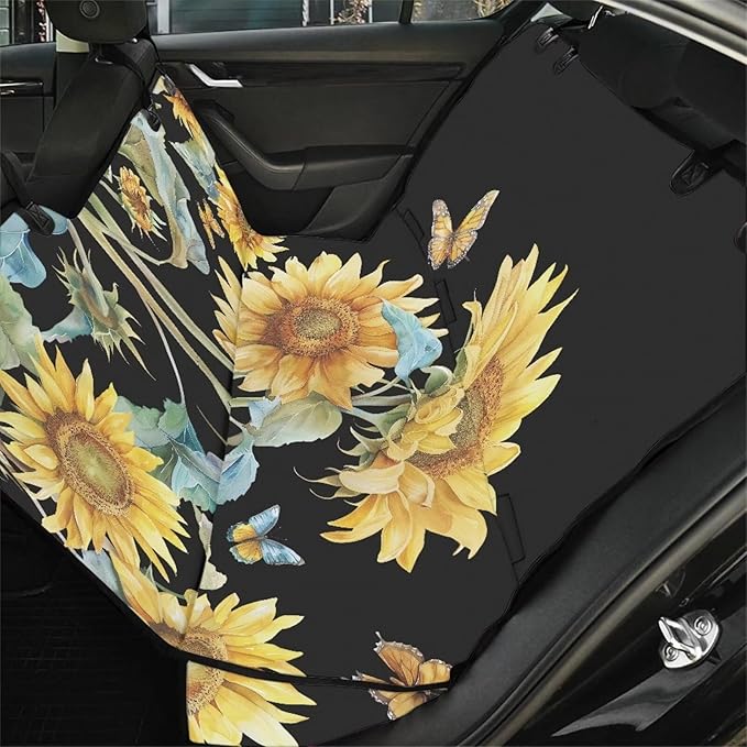 AFPANQZ Sunflower Dog Cat Seat Cover for Cars