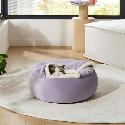 Lesure Cat Bed with Cover Cave 20"