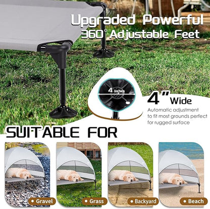 Elevated Dog Bed with 2024 Newest Canopy