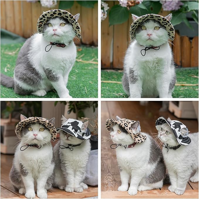 Pet hat with Ear Holes Sunscreen Baseball Cap Suitable for Small and Medium-Sized Dogs Outdoor Climbing hat in Summer Pet Products (Brown