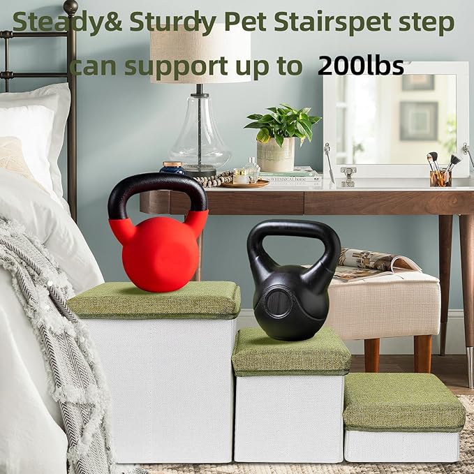 Dog Stairs for Small Dogs Steps,3 in 1 Foldable