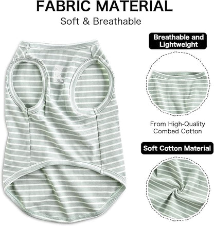 Koneseve Dog Shirt Vest Lightweight Stretchy Dog T-Shirt 2 Pack