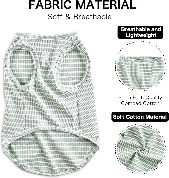 Koneseve Dog Shirt Vest Lightweight Stretchy Dog T-Shirts 2 Pack 6XL ]