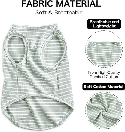 Koneseve Dog Shirt Vest Lightweight Stretchy Dog T-Shirts 2 Pack