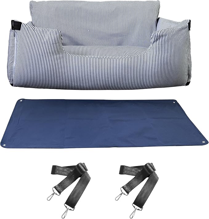 Daneey Large Dog Car Seat for Back Seat 2 Dogs,