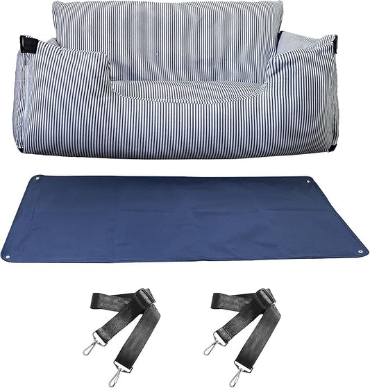 Daneey Large Dog Car Seat for Back Seat 2 Dogs,