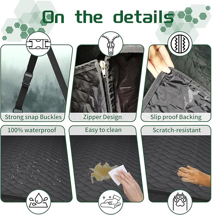 Bilisin Dog Car Seat Cover with Mesh Window 2019-2024 for