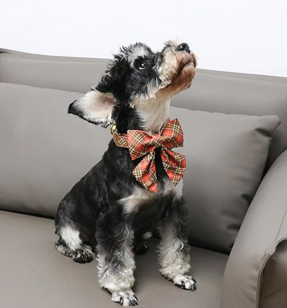Unique Style Paws Cotton Dog Collar with Bow