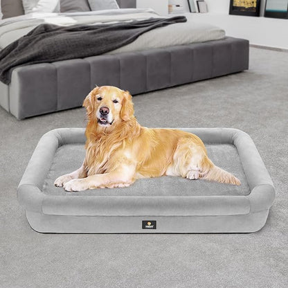 Veehoo XL Dog Bed for Large Dogs 4-Sides Bolster
