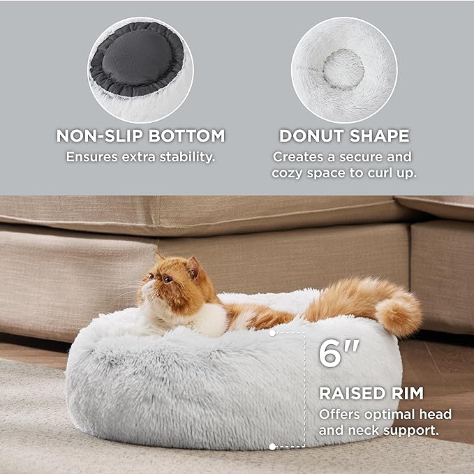 Bedsure Calming Cat Beds for Indoor Cats 20 inches, 15 lbs