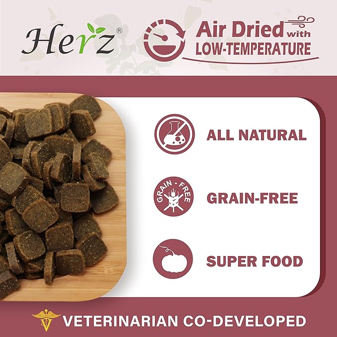 Herz Air-Dried Dog Food – U.S.A Chicken Breast Recipe 2 lb, Single Pure-Meat, Grain Free, All Natural, High Protein, Limited Ingredients