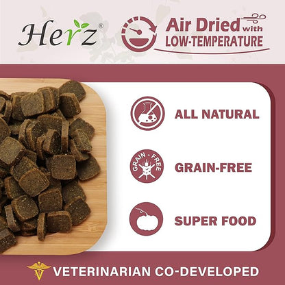 Herz Air-Dried Dog Food – U.S.A Chicken Breast Recipe 2 lb, Single Pure-Meat, Grain Free, All Natural, High Protein, Limited Ingredients