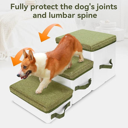 Dog Stairs for Small Dogs Steps,3 in 1 Foldable