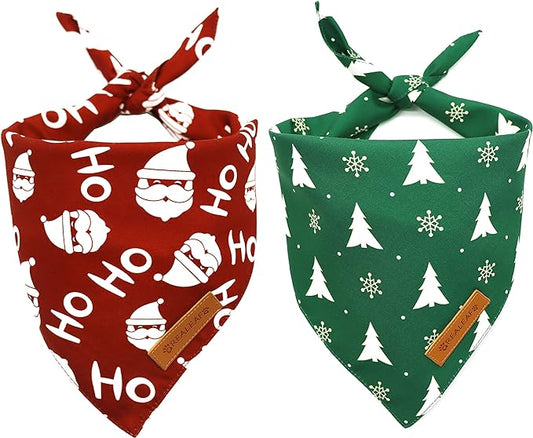 Realeaf Christmas Dog Bandanas 2 Pack