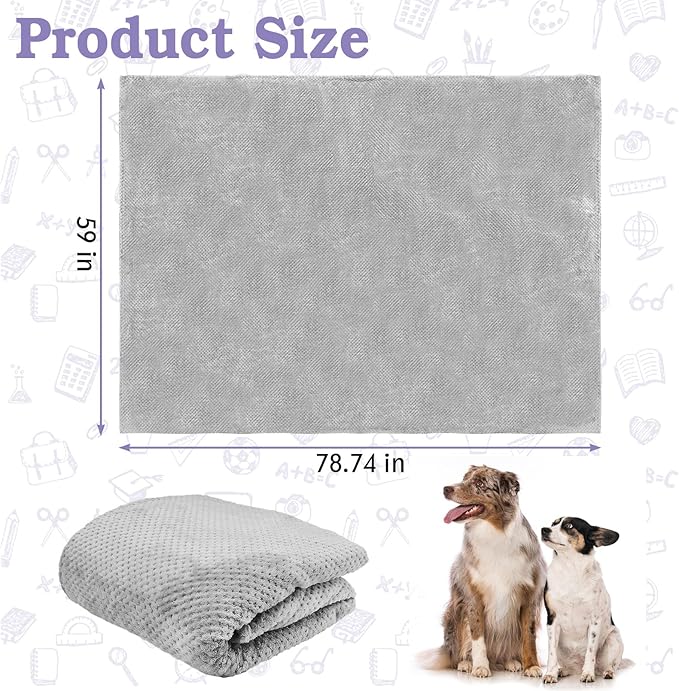 PINVNBY Dog Blankets for Medium Large Dogs 60"x78.74" Pet