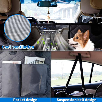 Dog Car Seat Cover for Back Seat 100% Waterproof 600D Oxford