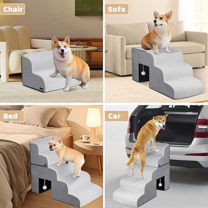 URPOWER Dog Stairs for Small Dogs 5-Step Detachable 28.8" H