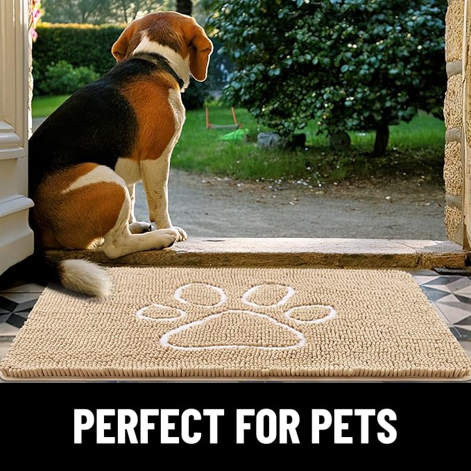 smiry Dog Door Mat for Muddy Paws (36x24 Inches,