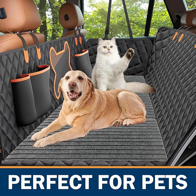 3PCS Dog Non-Slip Mat for Back Seat Extender Truck.(24" x 16") (Grey-Medium)