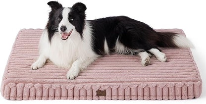 Bedsure Orthopedic Dog Bed for Large Dogs (36x27, Blush