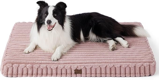 Bedsure Orthopedic Dog Bed for Large Dogs (36x27, Blush