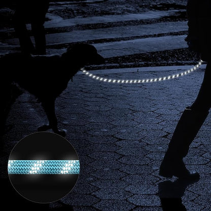 Heavy Duty Dog Leash for Large Medium Small Breed Dogs Handle,4/5/6 FT Blue,1/2 inch