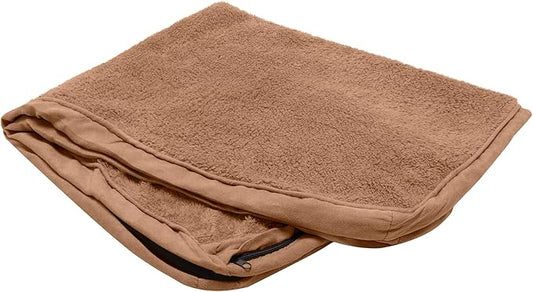 Furhaven Replacement Dog Bed Cover Terry & Suede Mattress, Machine Washable - Camel, Small