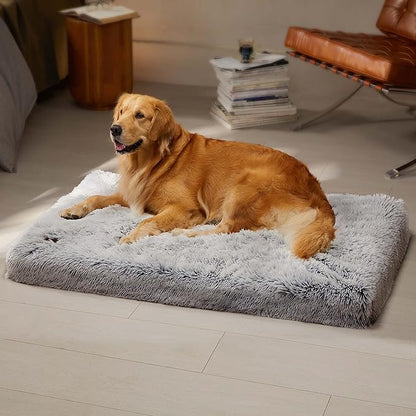 WESTERN HOME WH Dog Crate Bed for Large Dogs, Waterproof Orthopedic Dog Bed - Egg Crate Foam Dog Bed with Removable Washable Cover, Plush Dog Bed with Non-Slip Bottom