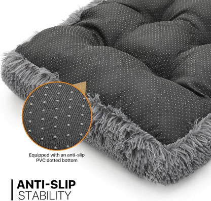 MoNiBloom 28.5"x21"x4" Dog Beds for Small Size Dogs Machine-Washable Long Plush Pet Beds Warming Cozy Soft Bed for Dogs and Cat