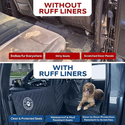 Large Dog Back Seat Extender for Dogs and Door Protection for Full-Size Trucks & Full-Size SUV