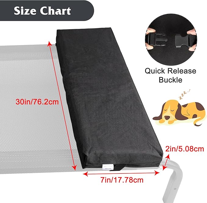 Leekalos Elevated Cooling Cots Bed Pillows for Large Dogs
