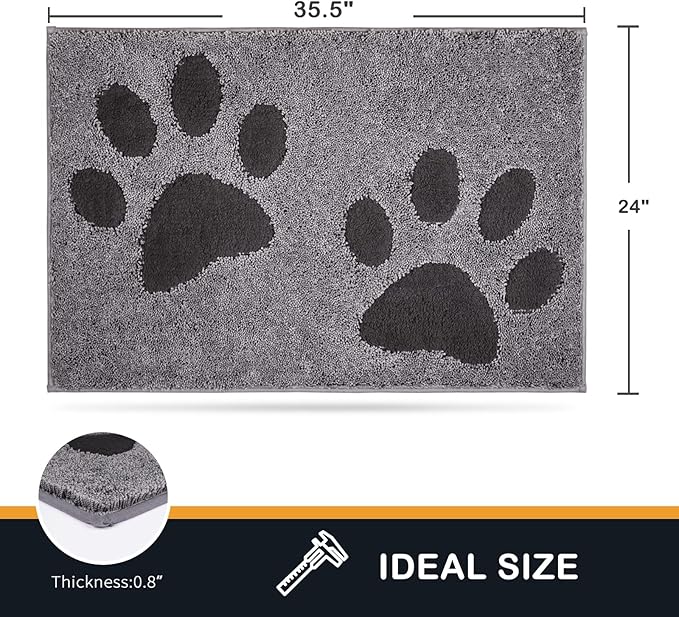 PURRUGS Dirt Trapper Door Mat 24" x 35.5"