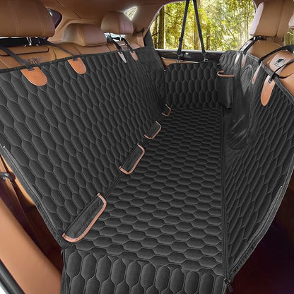 Backseat Dog Cover for Car 100% Waterproof 2 Seat SUVs,Black,54" W 58" L