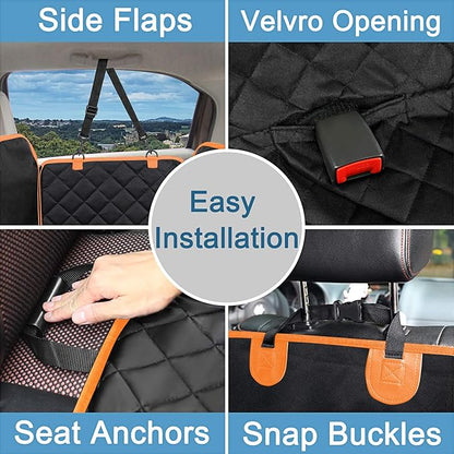 Dog Car Seat Cover for Back Seat Flaps,100% Waterproof
