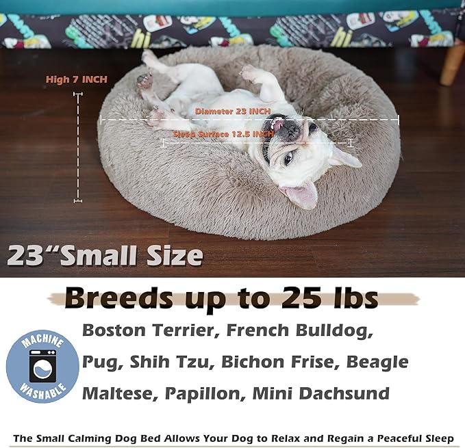 nononfish Puppy Beds for Small Dogs Washable 23 Inches