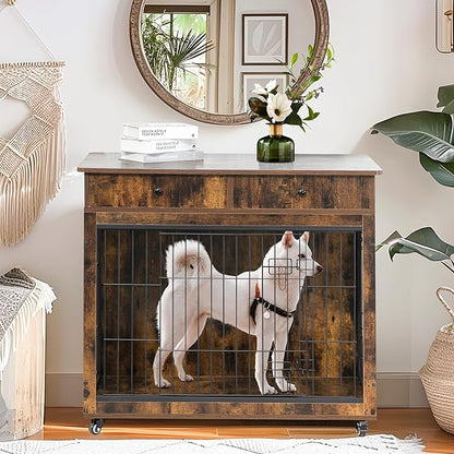 NicBex Dog Crate Furniture 38.4" L