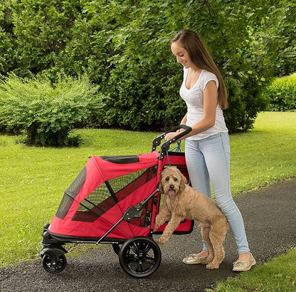 Pet Gear NO-Zip Pet Stroller with Dual Entry 1 Model, 4 Colors
